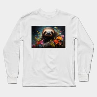 Blooming Sloth Long Sleeve T-Shirt